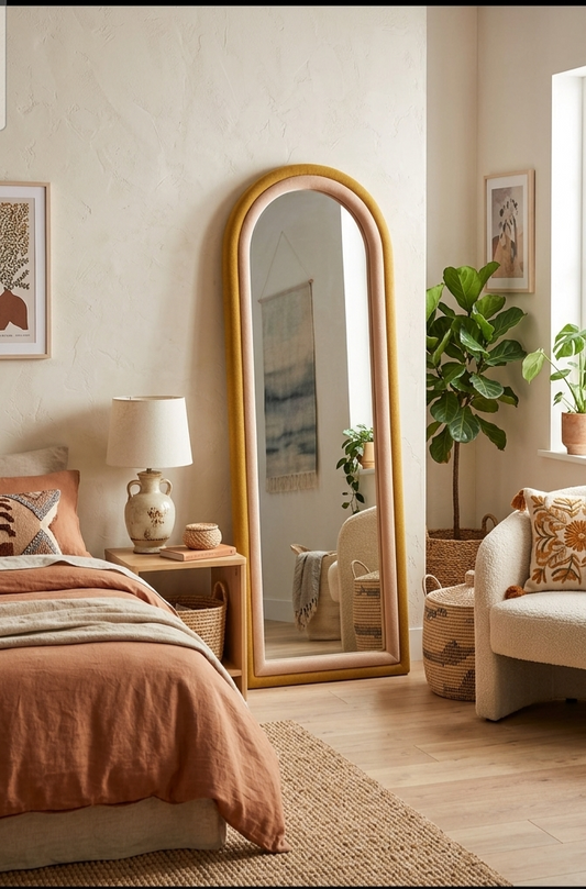 Arched Luxe Decorative Wall Mirror for Living Room