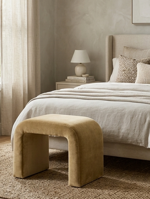 Arc Luxe Ottoman Stool for Living Room