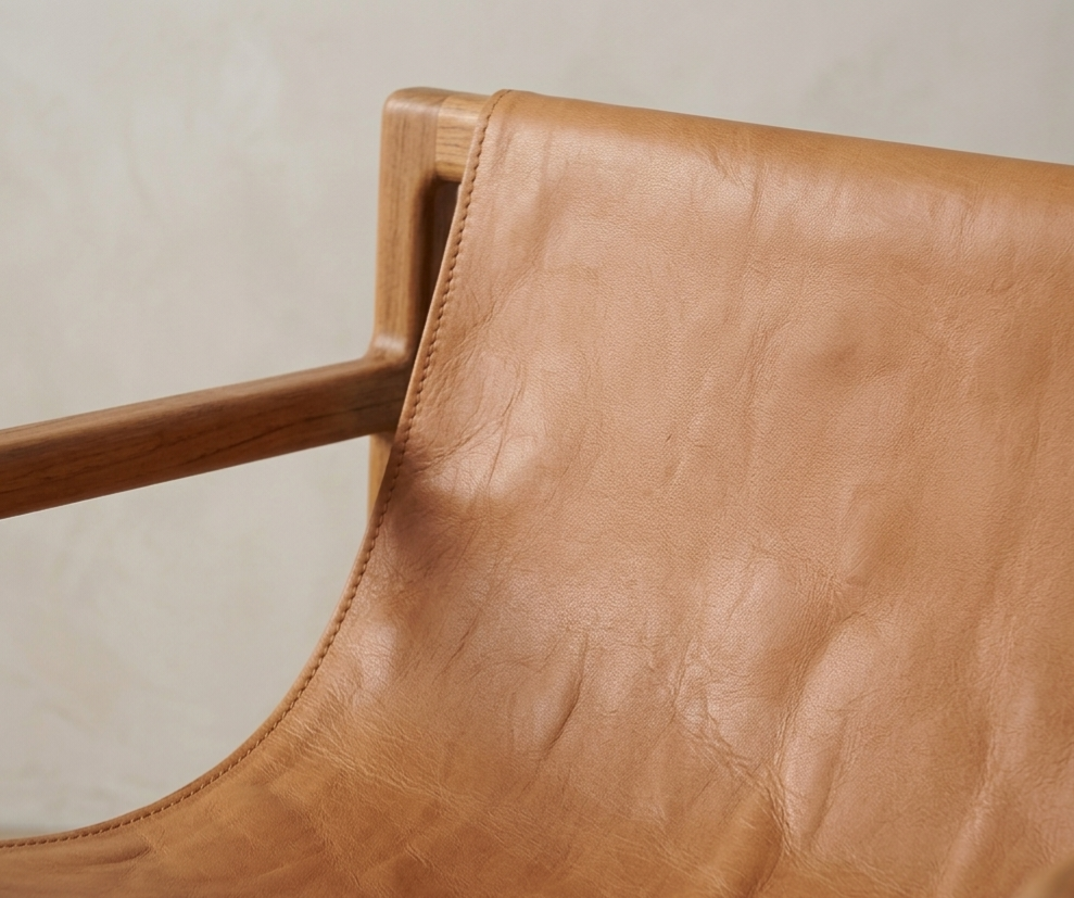 Modern Leather Accent Dining Chair
