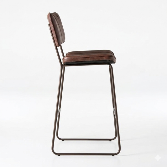 RetroFlex Leather Bar Chair Stool