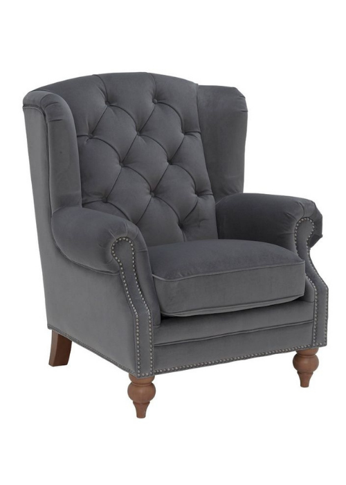 Oxford Grey Luxury Single Sofa Chair