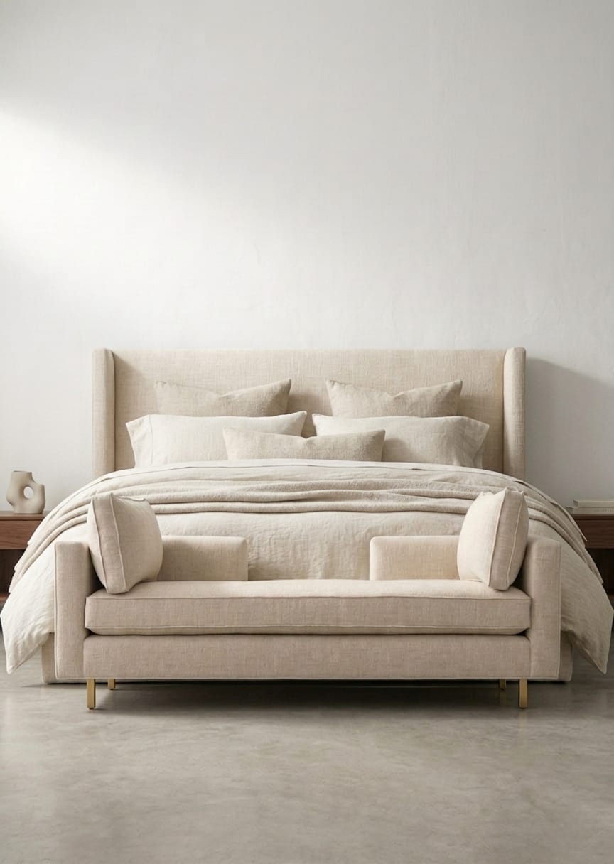 Veloura Luxe Ottoman Bedroom Bench
