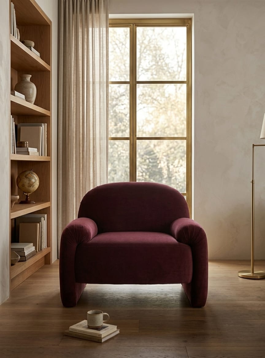 Ruby Luxe Modern Single Sofa Chair