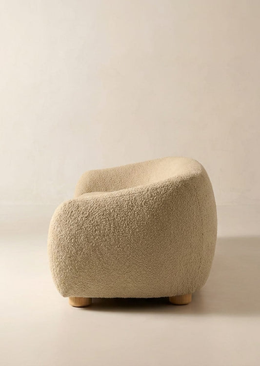 Aurelle Bouclé Three Seater Sofa Set for Living Room