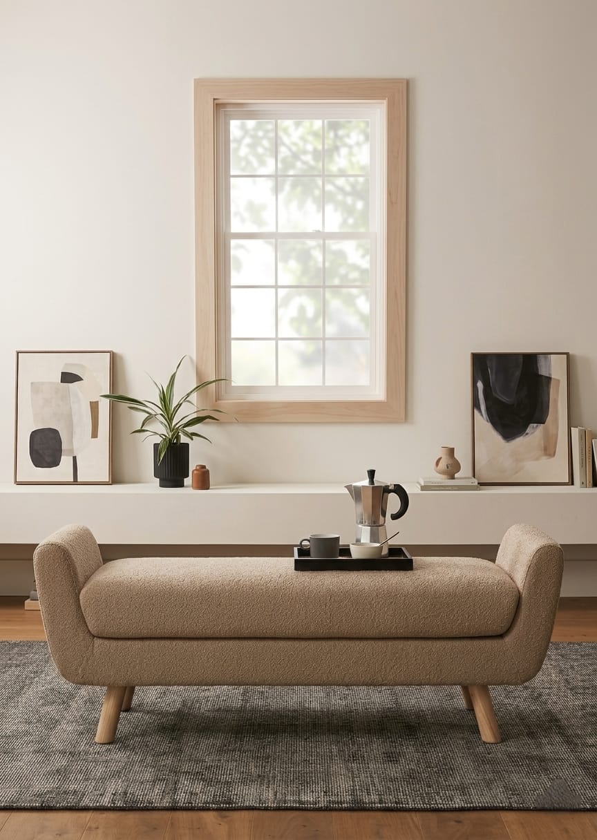 Norvia Curved Ottoman Bedroom Bench