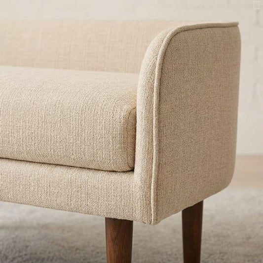 Elara Curve Upholstered Bedroom Bench