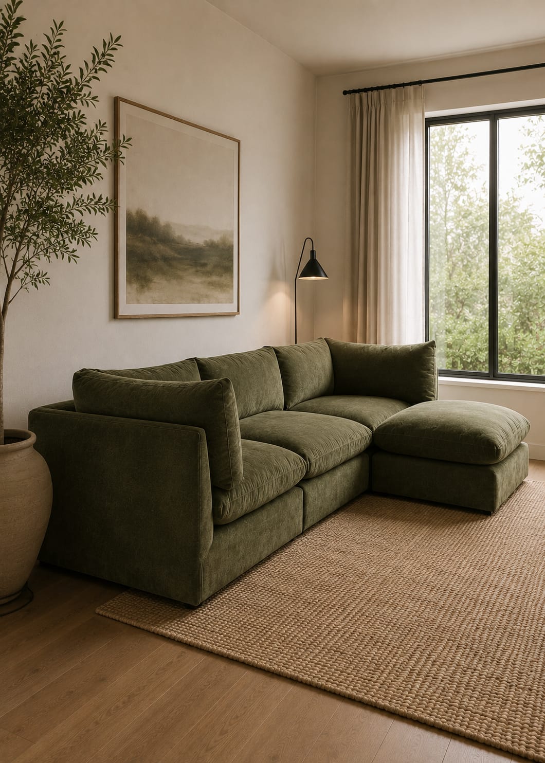 Olive Haven Three Seater Sofa Set