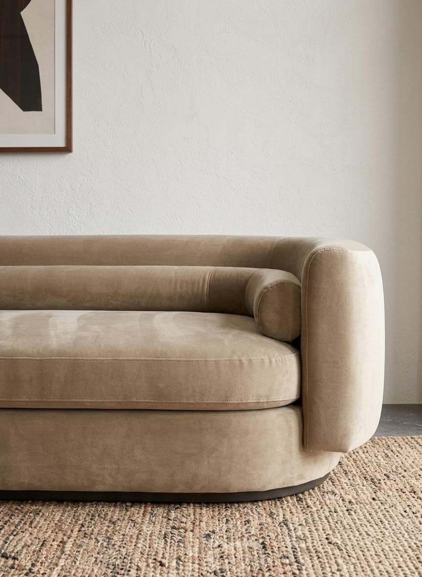 Luna Curved Three Seater Sofa Set