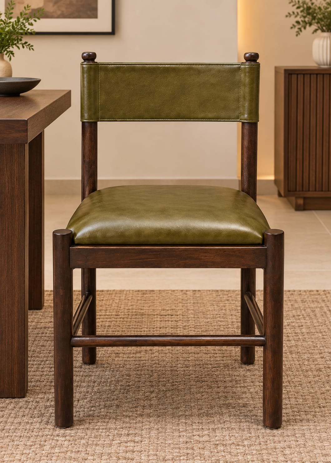 Arden Olive Luxury Wooden Dining Chair