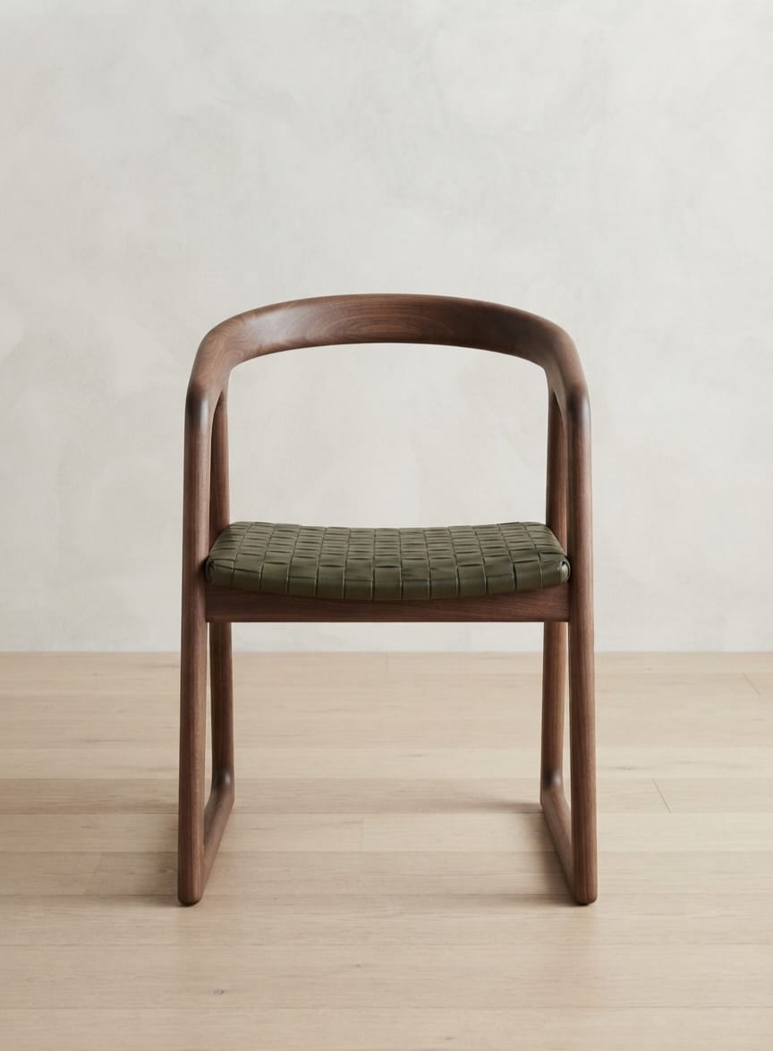 The Kanso Leather-Weave Dining Chair