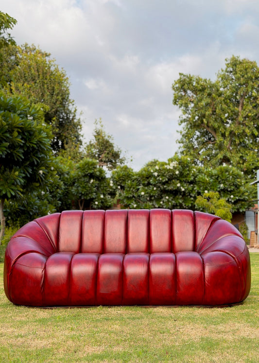 Rubino Couch Leather 3 Seater Sofa