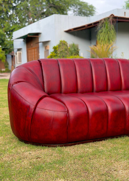 Rubino Couch Leather 3 Seater Sofa