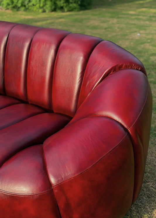 Rubino Couch Leather 3 Seater Sofa