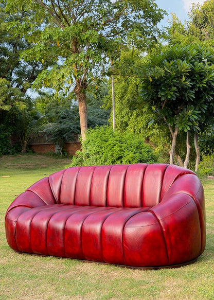 Rubino Couch Leather 3 Seater Sofa