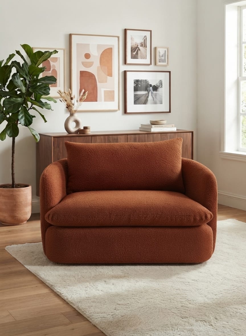 Canyon Curl Oversized Bouclé Armchair