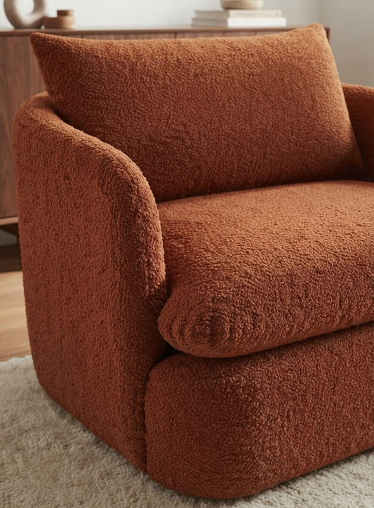 Canyon Curl Oversized Bouclé Armchair