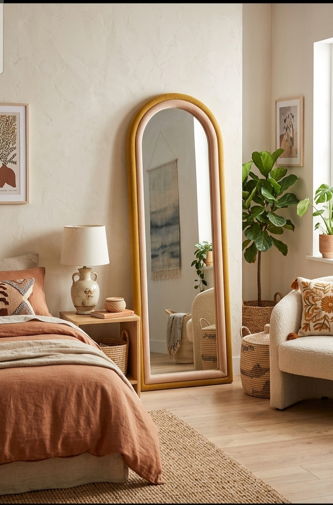 Arched Luxe Decorative Wall Mirror for Living Room