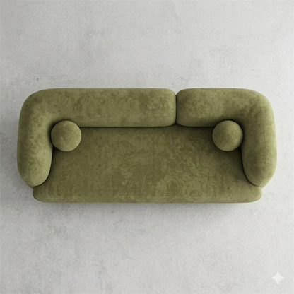 Olive Curve Luxe 3 Seater Sofa Set