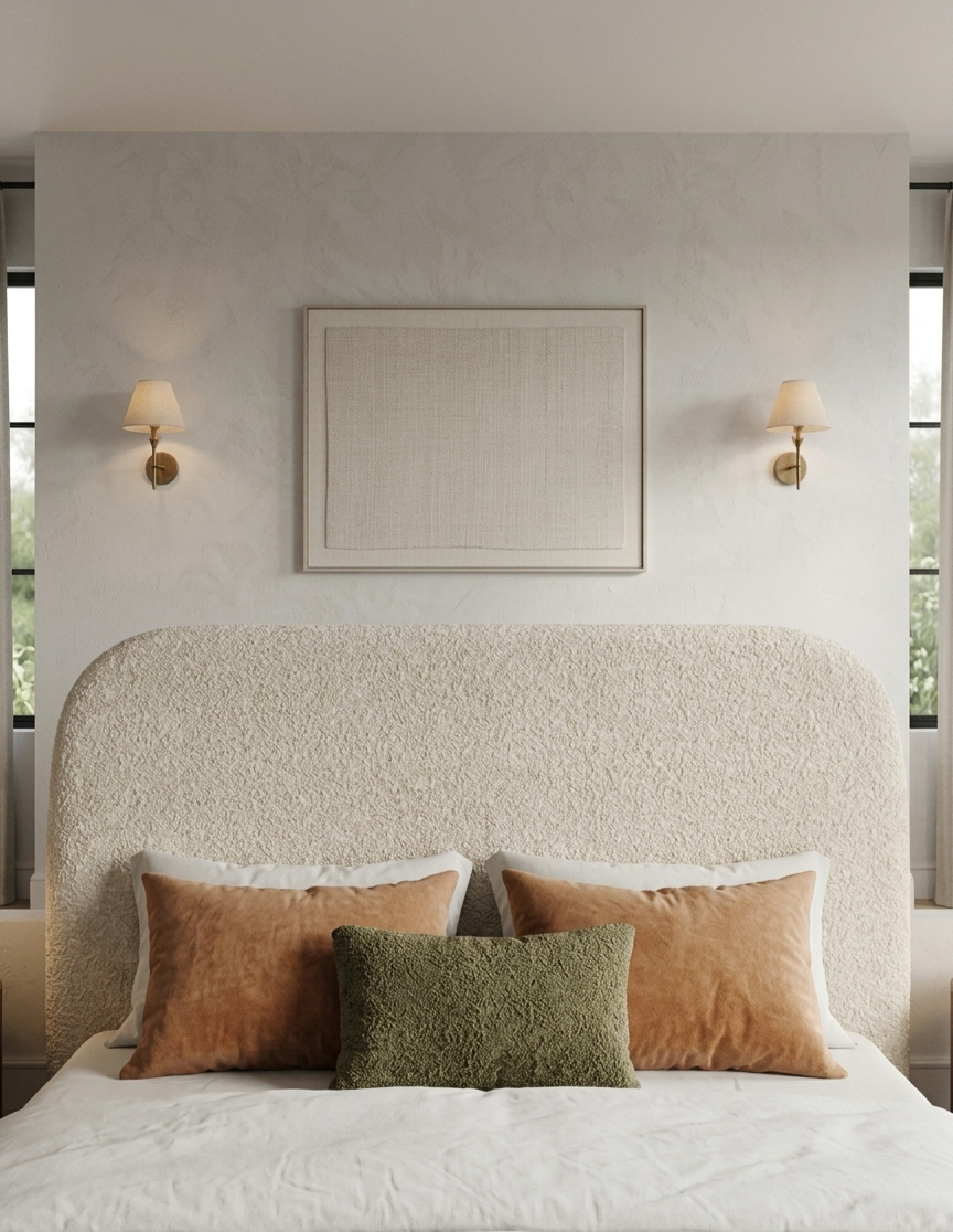 Serene Bouclé Modern Luxury Bed without Storage