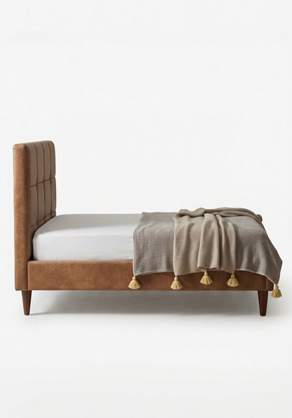 TerraCraft Luxury Leather Designer Bed