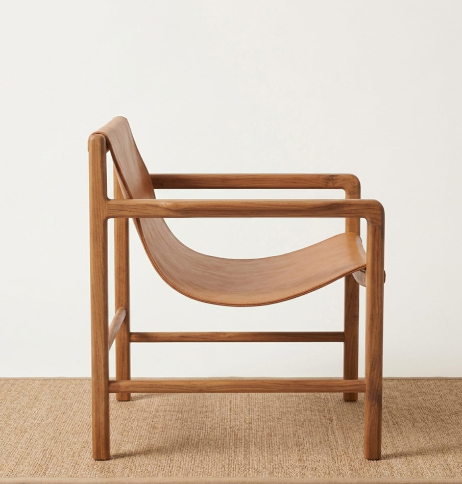 Modern Leather Accent Dining Chair