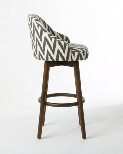 ZigZag Crest Designer Bar Chair Stool