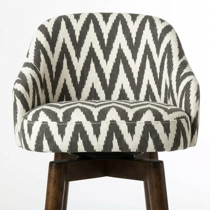 ZigZag Crest Designer Bar Chair Stool