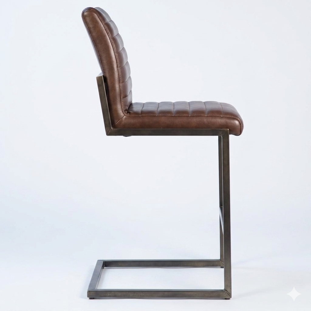 Urban Loft Leather Bar Chair Stool