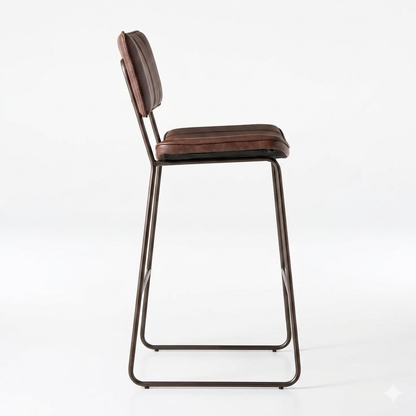 RetroFlex Leather Bar Chair Stool