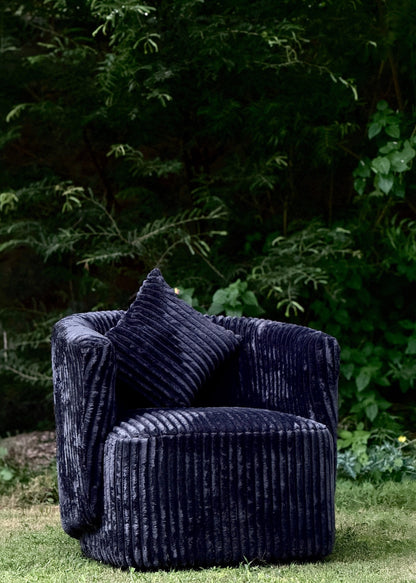Shadow Rib Barrel Fur Single Seater Sofa