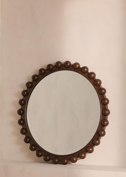 Ornate Bead Frame Luxury Decorative Wall Mirror