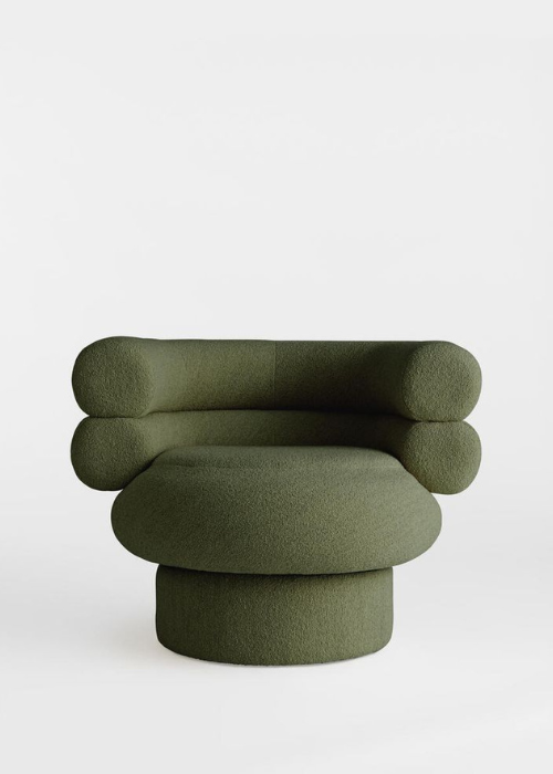 Orbit Luxe Tubular Bouclé Armchair