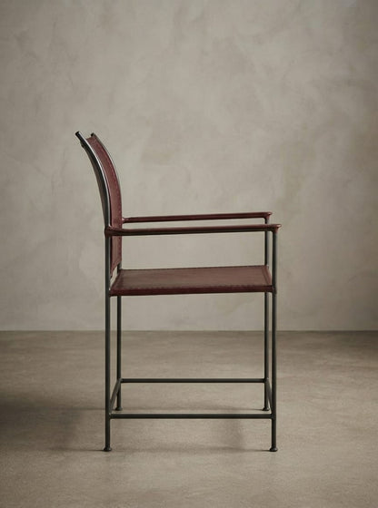 Designer Arm Chair Leather with Minimalist Style