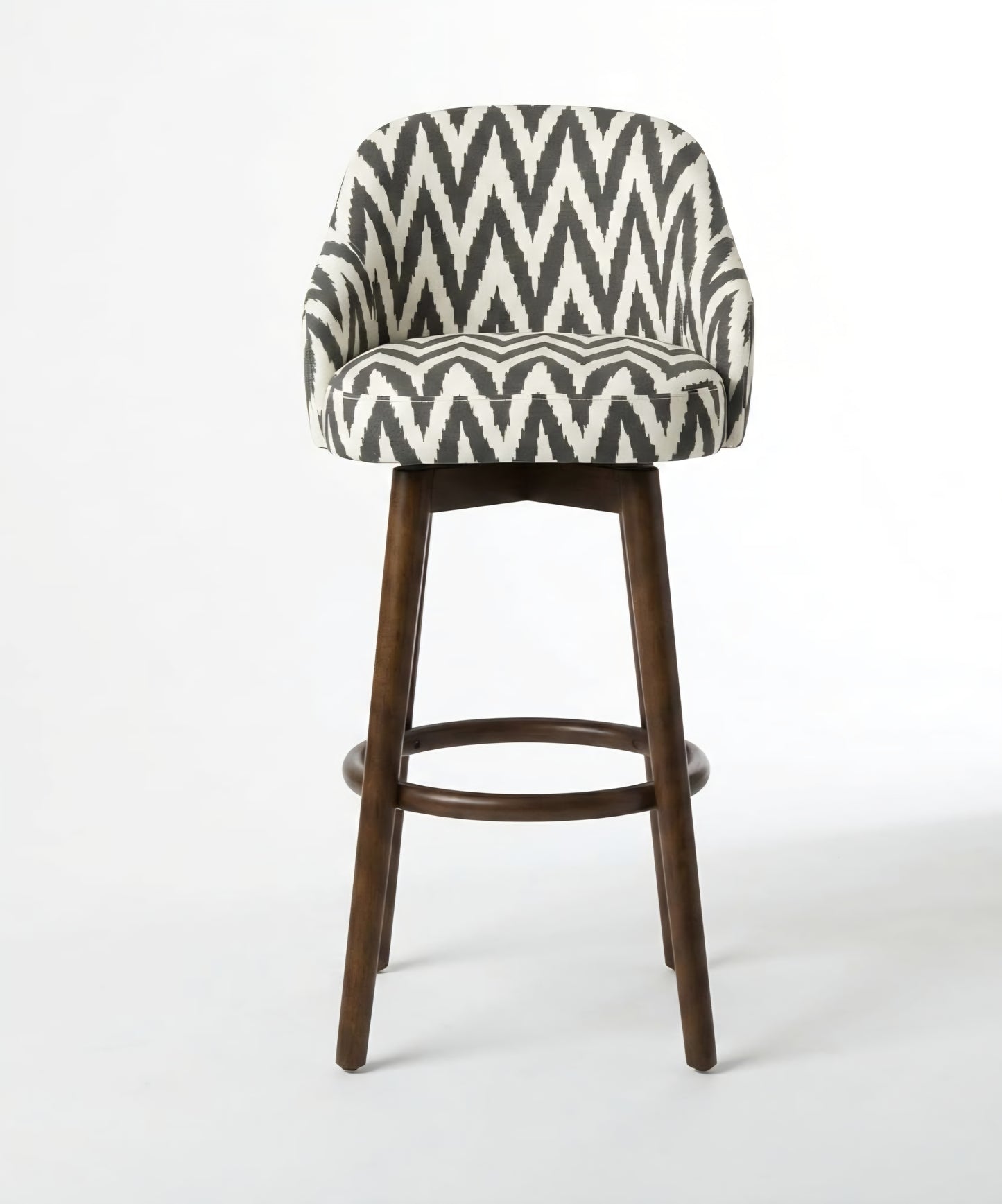 ZigZag Crest Designer Bar Chair Stool