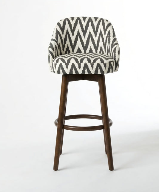 ZigZag Crest Designer Bar Chair Stool