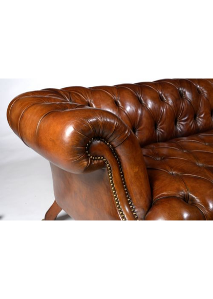 Vintage Chesterfield Leather 3 Seater Sofa Set