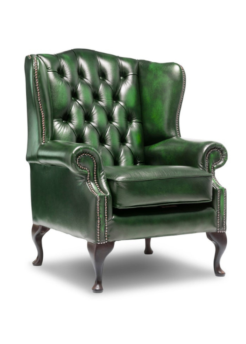 Imperial Green Leather Luxury Single Sofa Chair