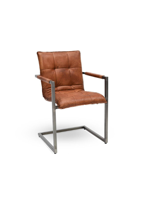 Urban Comfort Iron Fabric Dining Chair