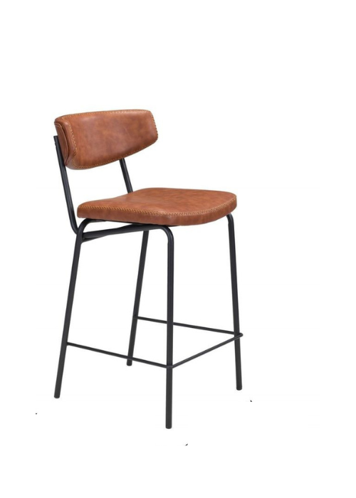 Classic Leather Seat Bar Chair Stool