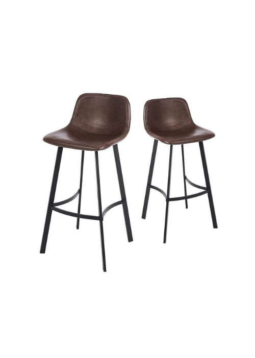 Premium Leather Bar Chair Stool Set