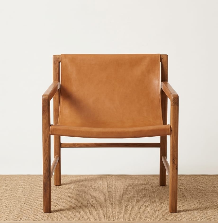 Modern Leather Accent Dining Chair