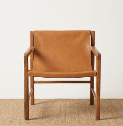 Modern Leather Accent Dining Chair
