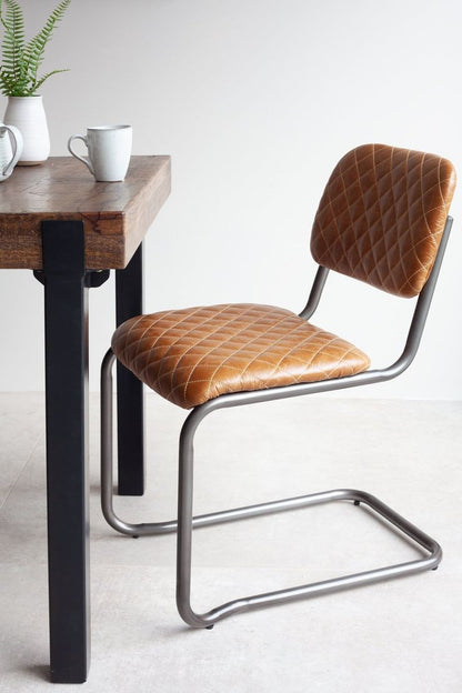 Forge Diamond Leather Dining Chair