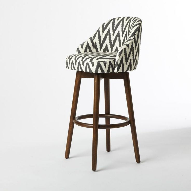 ZigZag Crest Designer Bar Chair Stool