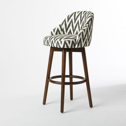 ZigZag Crest Designer Bar Chair Stool