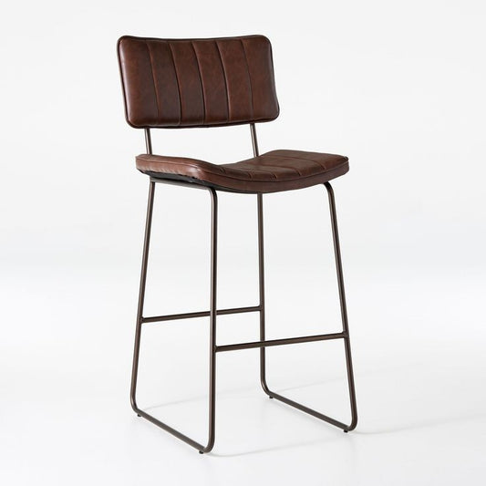 RetroFlex Leather Bar Chair Stool