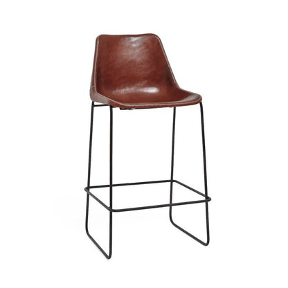 Rustique Curve Leather Bar Chair Stool
