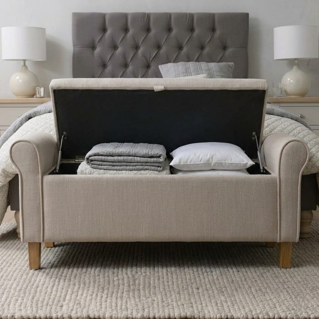 LuxeLift Storage Bedroom Bench
