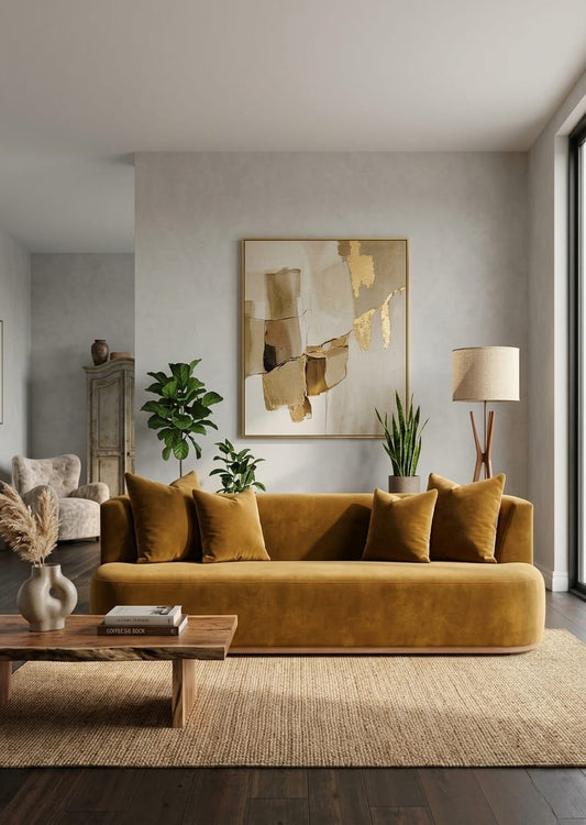 Amber Curve Luxe 3 Seater Sofa Set