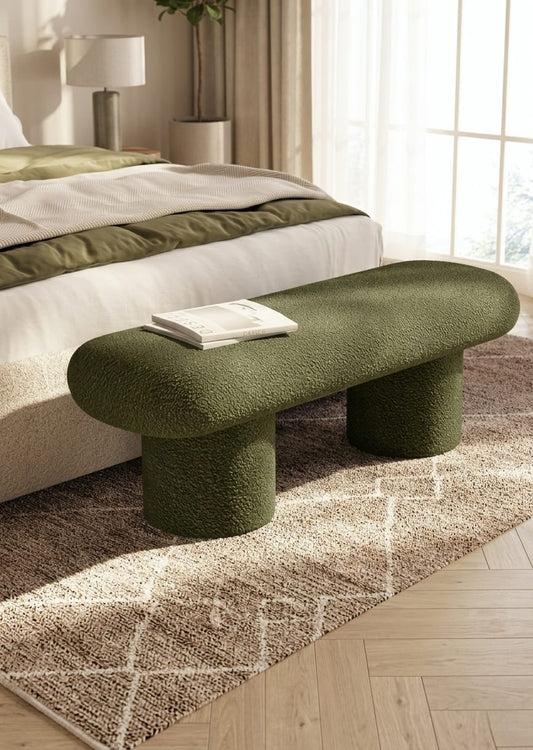 Olivara Sculpt Ottoman Bench